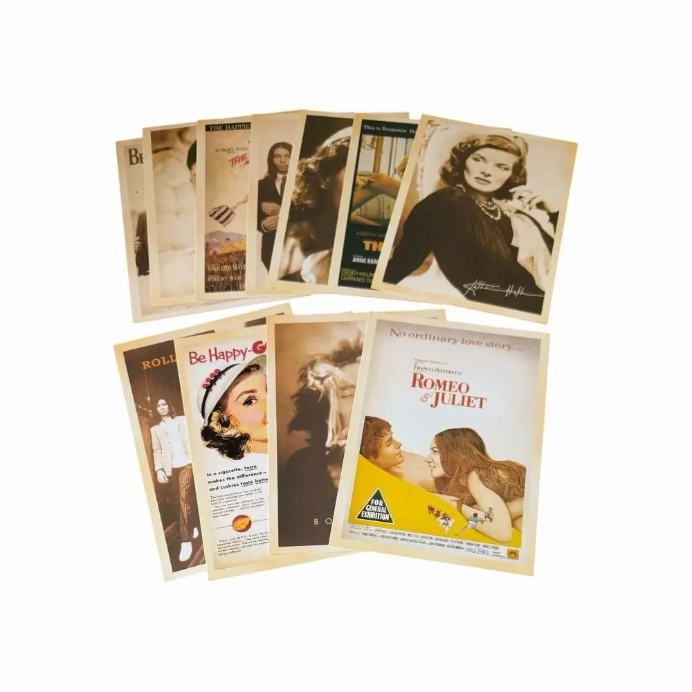Vintage Hollywood Movie Star Postcard Collection Audrey Film Fashion Beatles Lot